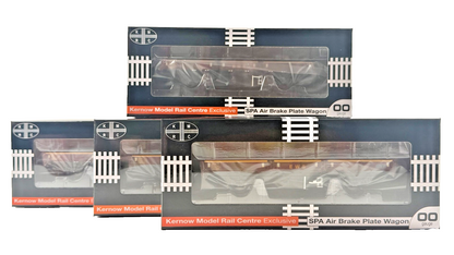 KERNOW OO GAUGE - RAKE OF 4 SPA OPEN WAGONS EWS MAROON & GOLD BOXED
