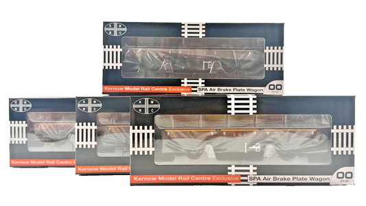 KERNOW OO GAUGE - RAKE OF 4 SPA OPEN WAGONS EWS MAROON & GOLD BOXED