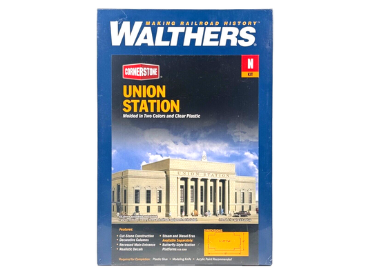 WALTHERS N GAUGE KIT (UNMADE) - 933-3257 - UNION STATION BUILDING KIT - SEALED