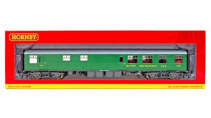 HORNBY OO GAUGE - R4972A - BR MK1 GREEN RESTAURANT BUFFET COACH NO.S1757 BOXED