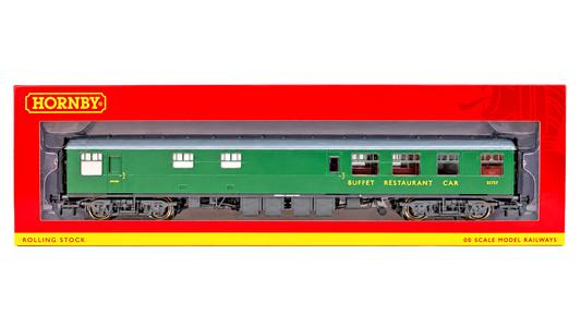 HORNBY OO GAUGE - R4972A - BR MK1 GREEN RESTAURANT BUFFET COACH NO.S1757 BOXED