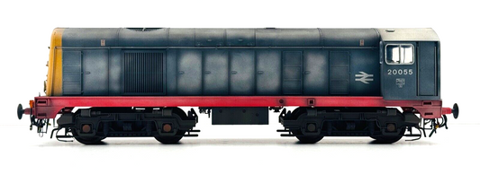 HELJAN O GAUGE - CLASS 20 DIESEL 20055 BR BLUE RED SOLEBAR (PRO WEATHERED) BOXED