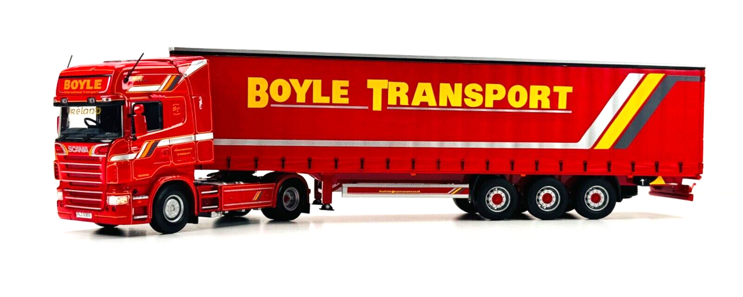 UNIVERSAL HOBBIES 1/50 - SCANIA 'BOYLE INTERNATIONAL TRANSPORT' IRELAND - BOXED