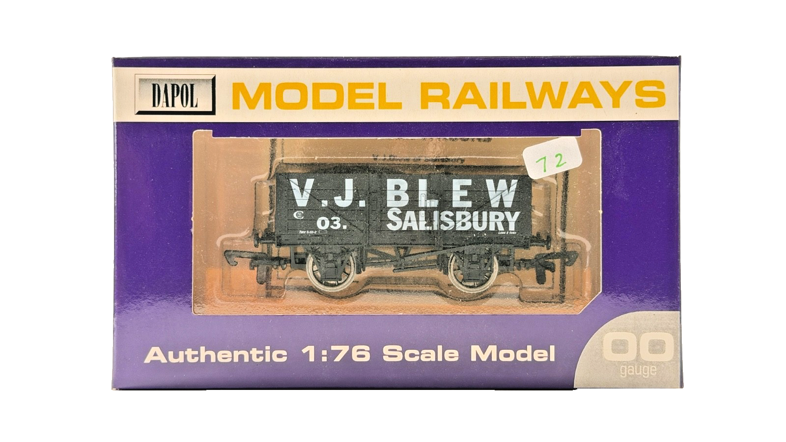 DAPOL 00 GAUGE - V J BLEW COLLIERY SALISBURY PLANK WAGON 03 (LIMITED EDITION)