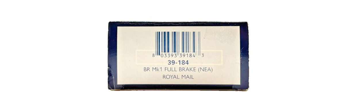 BACHMANN OO GAUGE - 39-184 - BR MK1 FULL BRAKE BG (NEA) ROYAL MAIL COACH BOXED