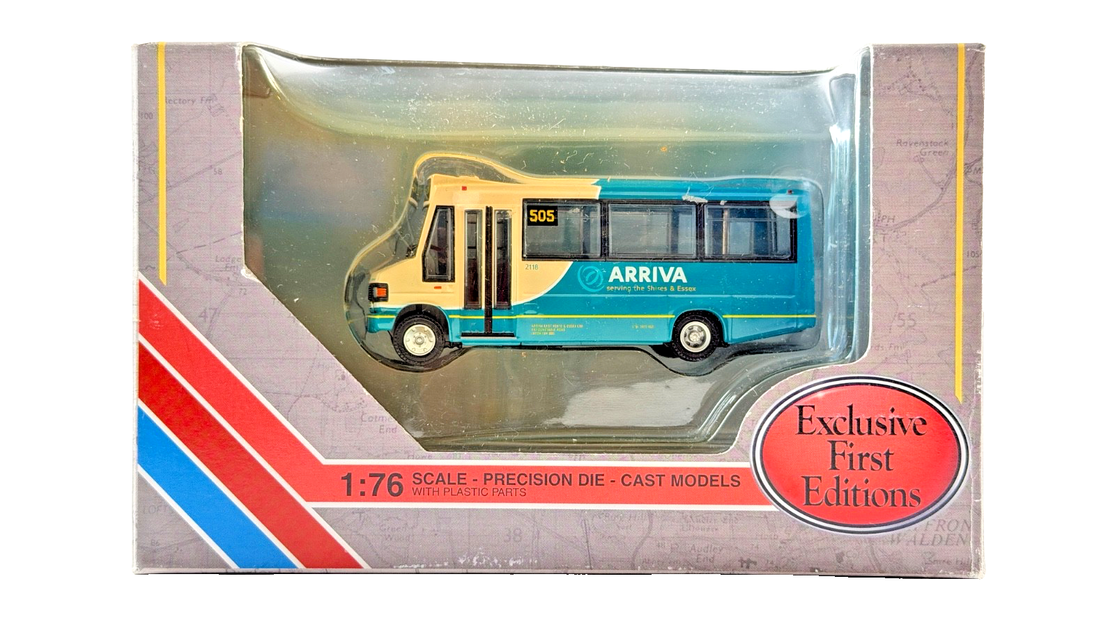 EFE 1/76 SCALE - 24812 - MERCEDES MINIBUS ARRIVA SHIRES & ESSEX - BOXED