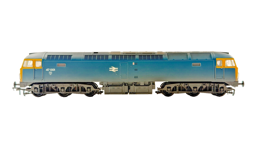 BACHMANN 00 GAUGE - 31-659 - CLASS 47 DIESEL 47001 BR BLUE (WEATHERED) BOXED
