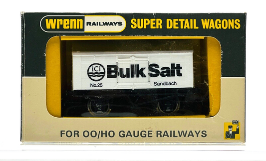 WRENN 00 GAUGE - W5101 - SALT WAGON (WHITE) ICI BULK SALT (COLLECTORS CLUB)