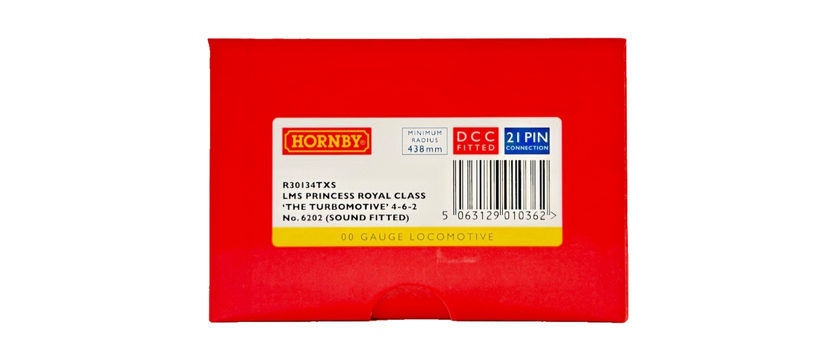 HORNBY OO GAUGE - R30134TXS - LMS PRINCESS ROYAL THE TURBOMOTIVE 6202 DCC SOUND