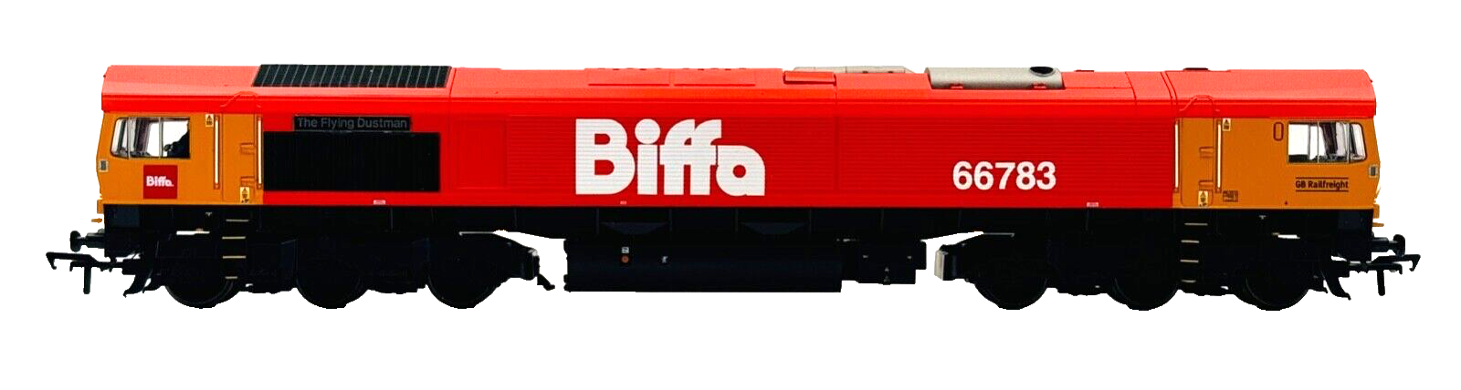 BACHMANN 00 GAUGE - 32-741 - CLASS 66 DIESEL 66783 GBRF BIFFA 'FLYING DUSTMAN'