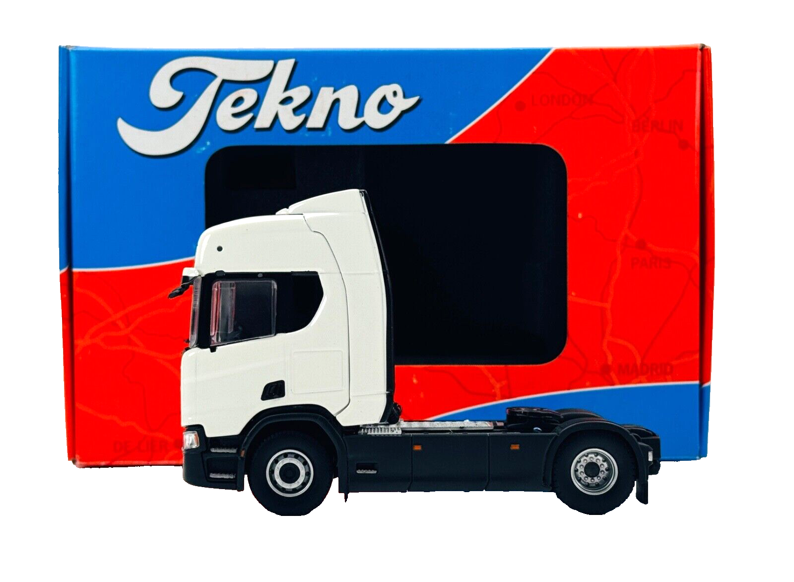 TEKNO 1/50 SCALE - 70941 - SCANIA R HIGHLINE 4X2 WHITE TRACTOR CAB UNIT BOXED