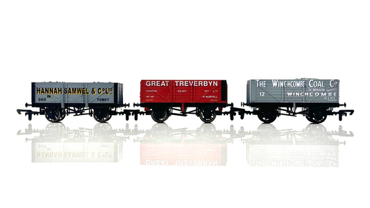 DAPOL 00 GAUGE - WINCHCOMBE COAL HANNAH SAMWEL GREAT TREVERBYN WAGONS X 3