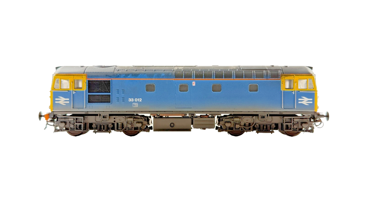 HELJAN OO GAUGE - 3450 - CLASS 33 DIESEL 33012 BR BLUE (FADED) WEATHERED