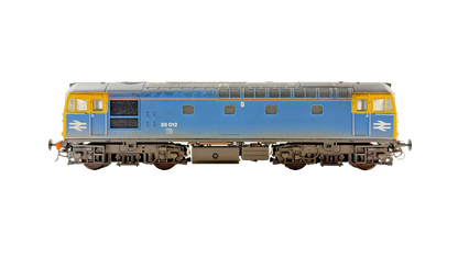 HELJAN OO GAUGE - 3450 - CLASS 33 DIESEL 33012 BR BLUE (FADED) WEATHERED