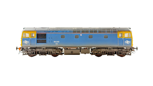 HELJAN OO GAUGE - 3450 - CLASS 33 DIESEL 33012 BR BLUE (FADED) WEATHERED