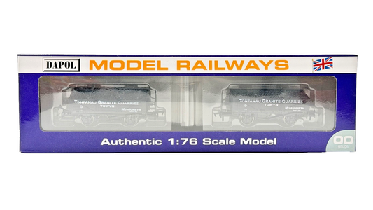 DAPOL 00 GAUGE - TONFANAU GRANITE QUARRIES MERIONETH WAGON SET (LIMITED EDITION)