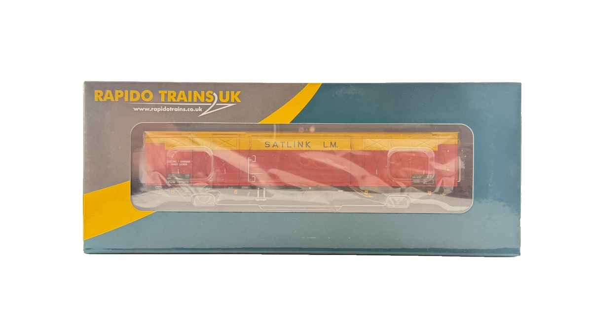 RAPIDO OO GAUGE - 910012 - 1/227 FERRY VAN NO.KDB787210 S&T SATLINK RED YELLOW