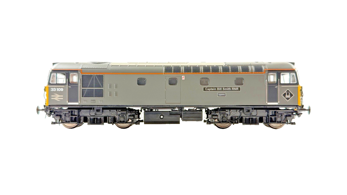 HELJAN OO GAUGE - 3352 - CLASS 33 DIESEL 33109 ENGINEERS GREY CAPTAIN BILL SMITH