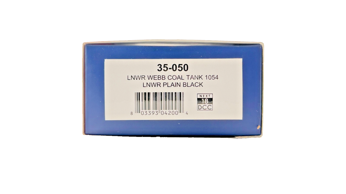 BACHMANN 00 GAUGE - 35-050 - LNWR WEBB COAL TANK 1054 LNWR PLAIN BLACK LIVERY