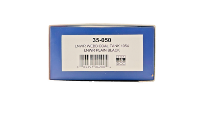 BACHMANN 00 GAUGE - 35-050 - LNWR WEBB COAL TANK 1054 LNWR PLAIN BLACK LIVERY