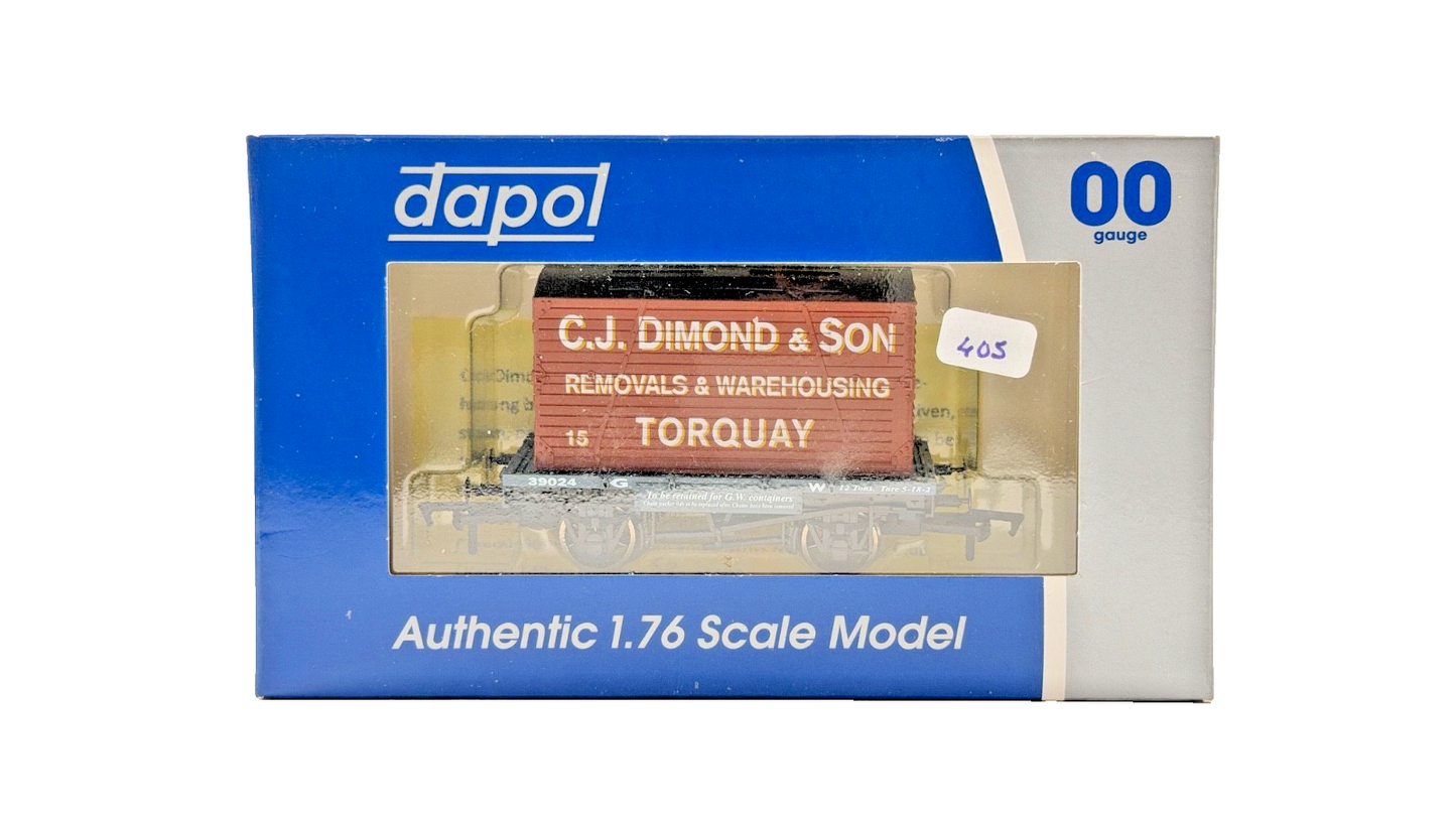 DAPOL 00 GAUGE - C.J. DIMOND REMOVALS WAREHOUSING TORQUAY 15 (LIMITED EDITION)