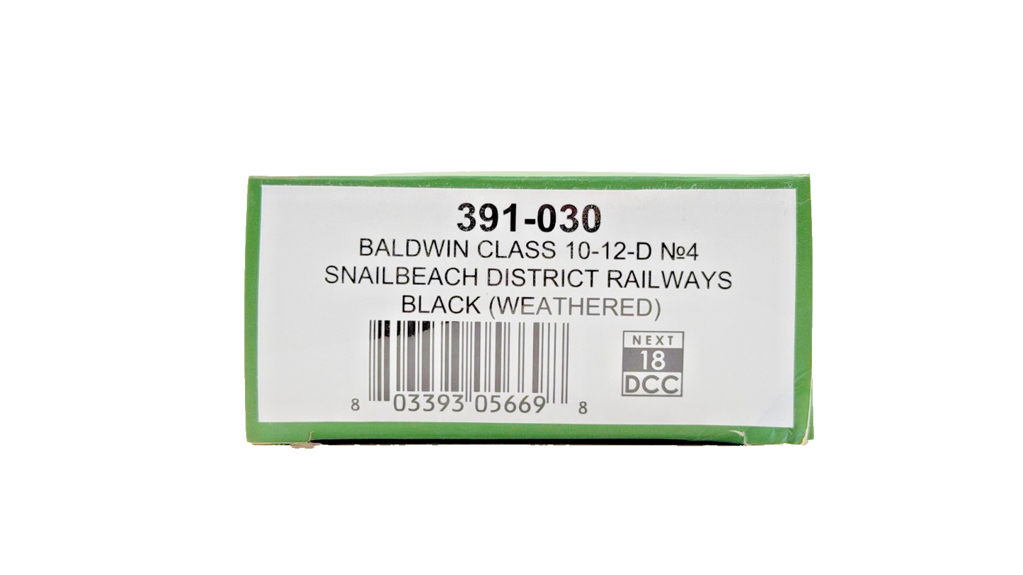 BACHMANN OO9 SCALE - 391-030 - BALDWIN CLASS 10-12-D NO.4 SNAILBEACH DISTRICT