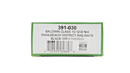 BACHMANN OO9 SCALE - 391-030 - BALDWIN CLASS 10-12-D NO.4 SNAILBEACH DISTRICT