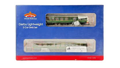 BACHMANN OO GAUGE - 32-515 - DERBY LIGHTWEIGHT TWO CAR DMU BR GREEN YWP BOXED