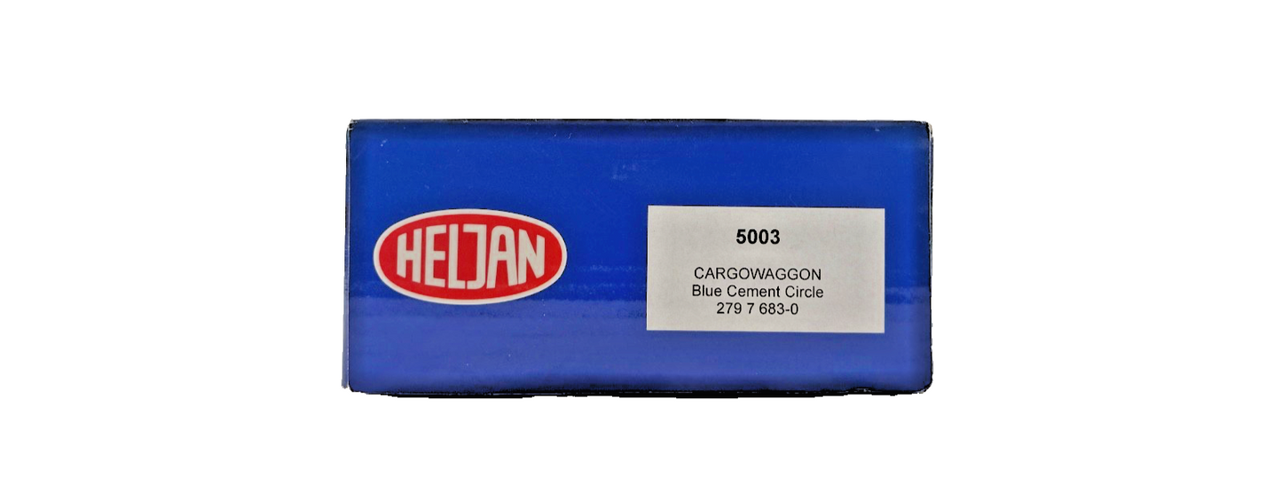HELJAN OO GAUGE - 5003 - BLUE CIRCLE CEMENT BLUE & YELLOW CARGOWAGGON BOXED