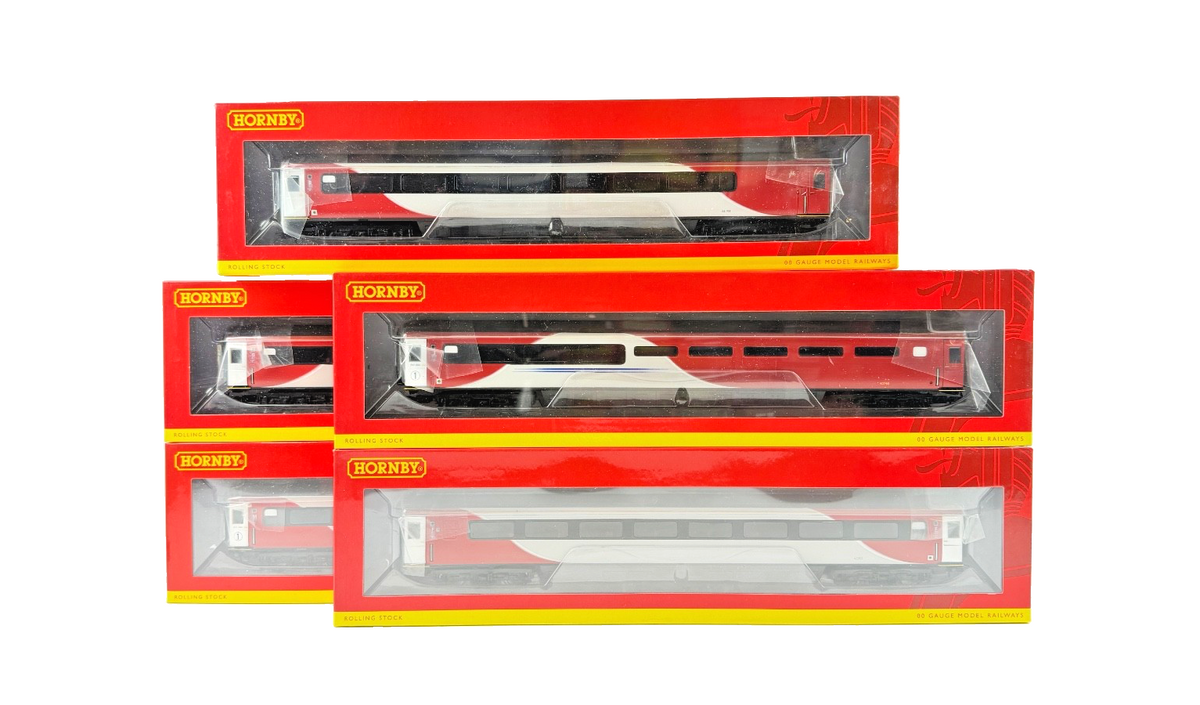HORNBY OO GAUGE - R4929/R4930/R4931/R4932/R4933 - LNER MK3 PASSENGER COACHES X 5