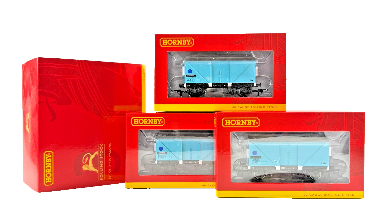 HORNBY OO GAUGE - R60115 - (PACK OF 3) BR BLUE 12 TON FISH VAN BOXED