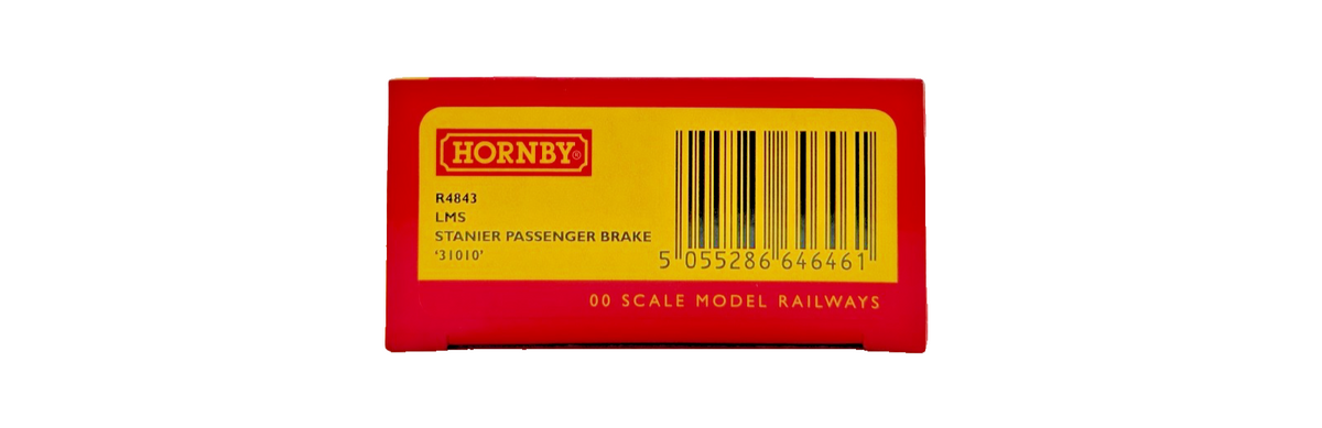 HORNBY OO GAUGE - R4843 - LMS MAROON STANIER PASSENGER BRAKE COACH 31010 BOXED