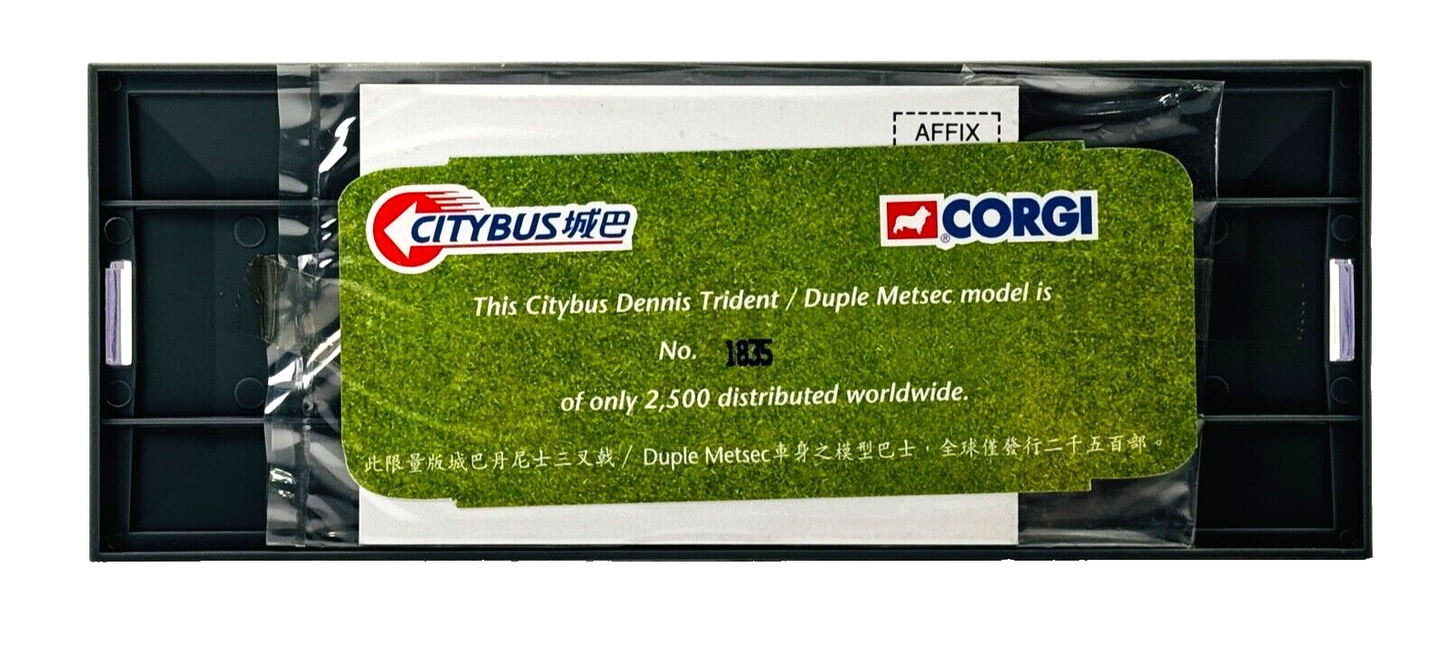 CORGI OOC 1/76 - 44513 - CITYBUS DENNIS TRIDENT DUPLE METSEC GREENER BUSES BOXED