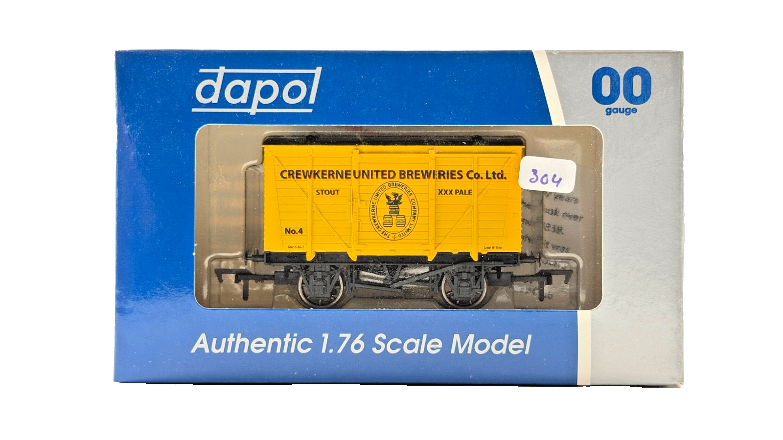 DAPOL 00 GAUGE - CREWKERNE UNITED BREWERIES STOUT VENT VAN 4 (LIMITED EDITION)