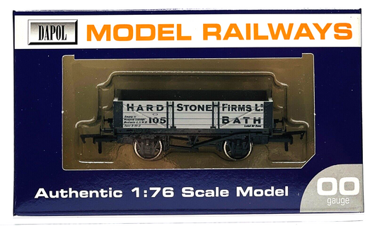 DAPOL 00 GAUGE - HARDSTONE FIRMS BATH PLANK WAGON 105 (BURNHAM LIMITED EDITION)