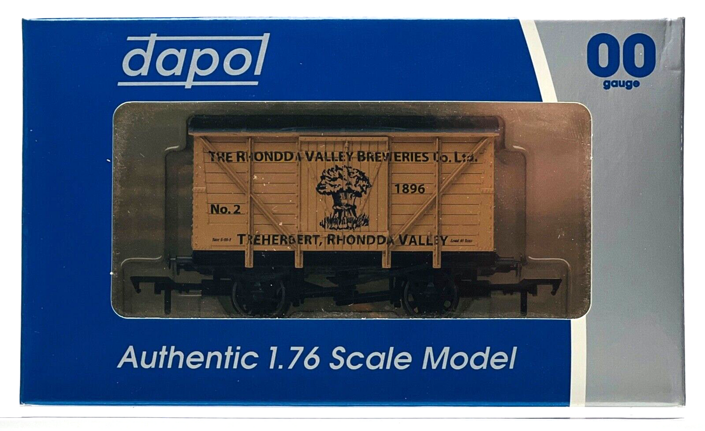 DAPOL 00 GAUGE - RHONDDA VALLEY BREWERIES CO VENT VAN NO.2 (BURNHAM DMRC LTD ED)