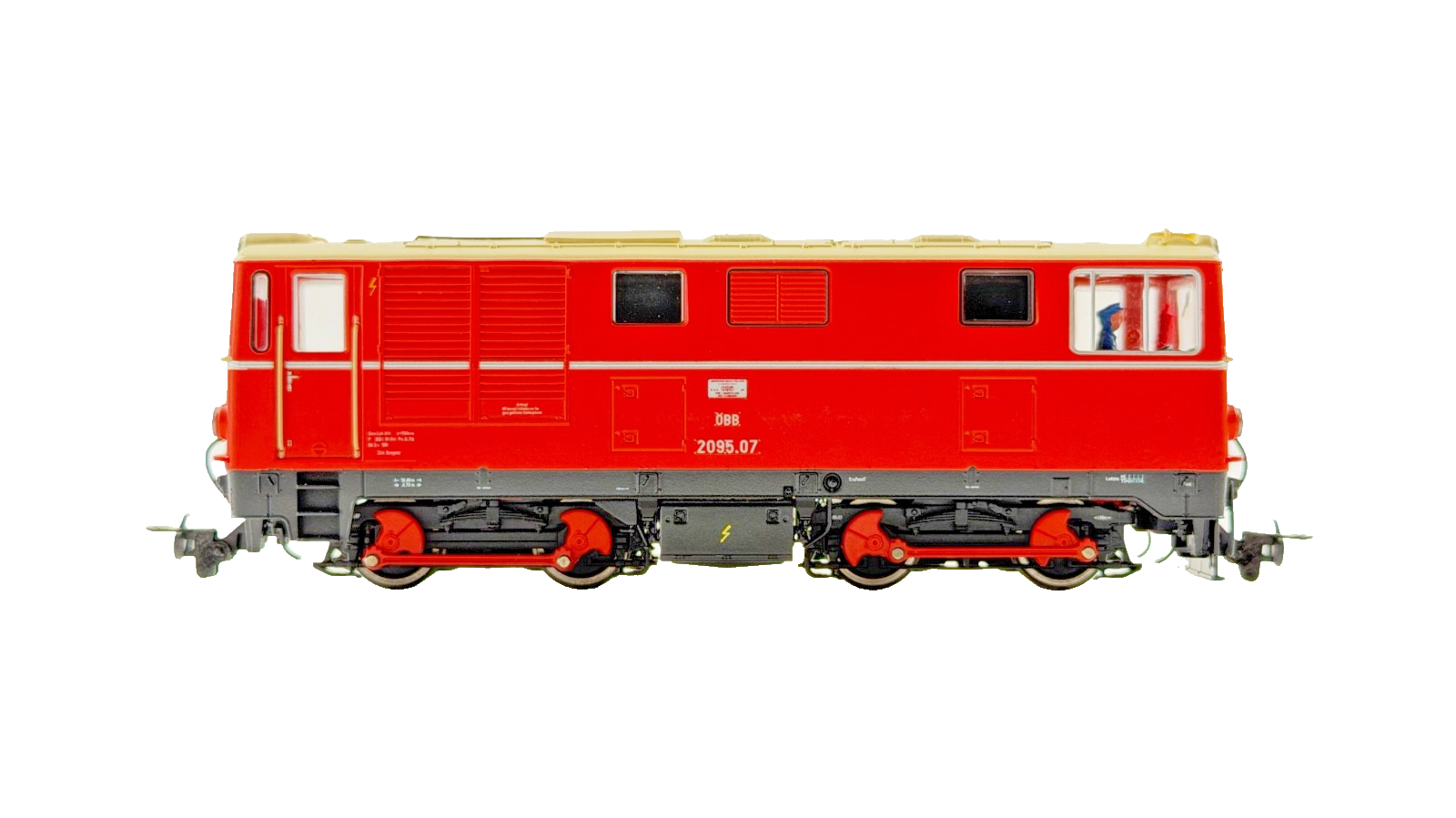 ROCO NARROW GAUGE HOe SCALE - 33304 - AUSTRIAN OBB DIESEL LOCOMOTIVE 2095.07