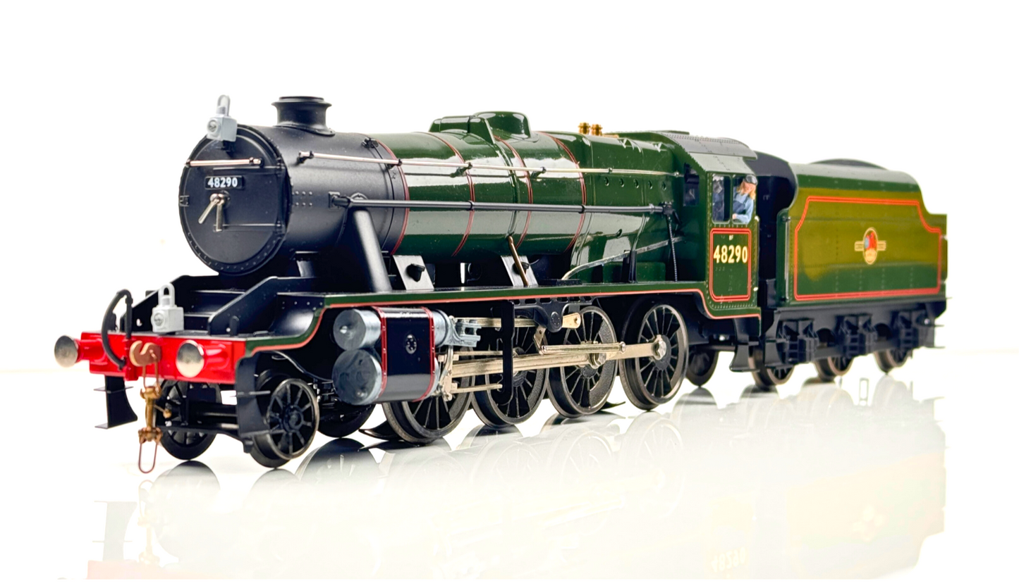 ACE TRAINS O GAUGE STANIER 8F 2-8-0 LOCOMOTIVE & TENDER BR GREEN 48290 POST 56'