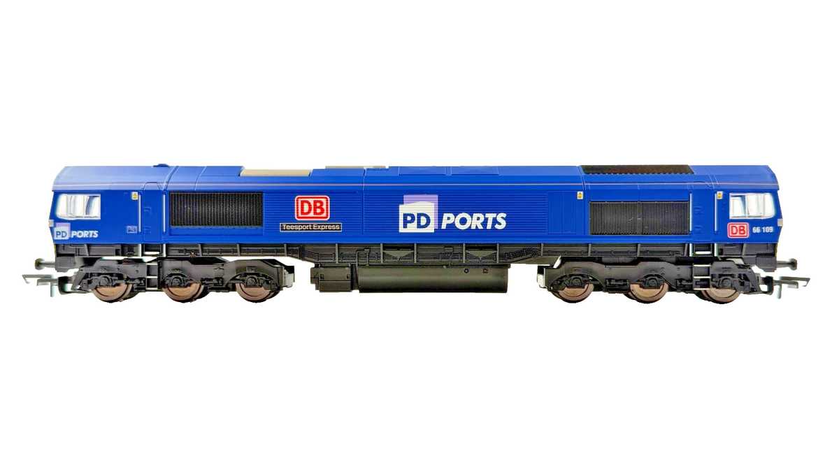 HORNBY OO GAUGE - R3919 - CLASS 66 DIESEL 66109 PD PORTS DB TEESPORT EXPRESS