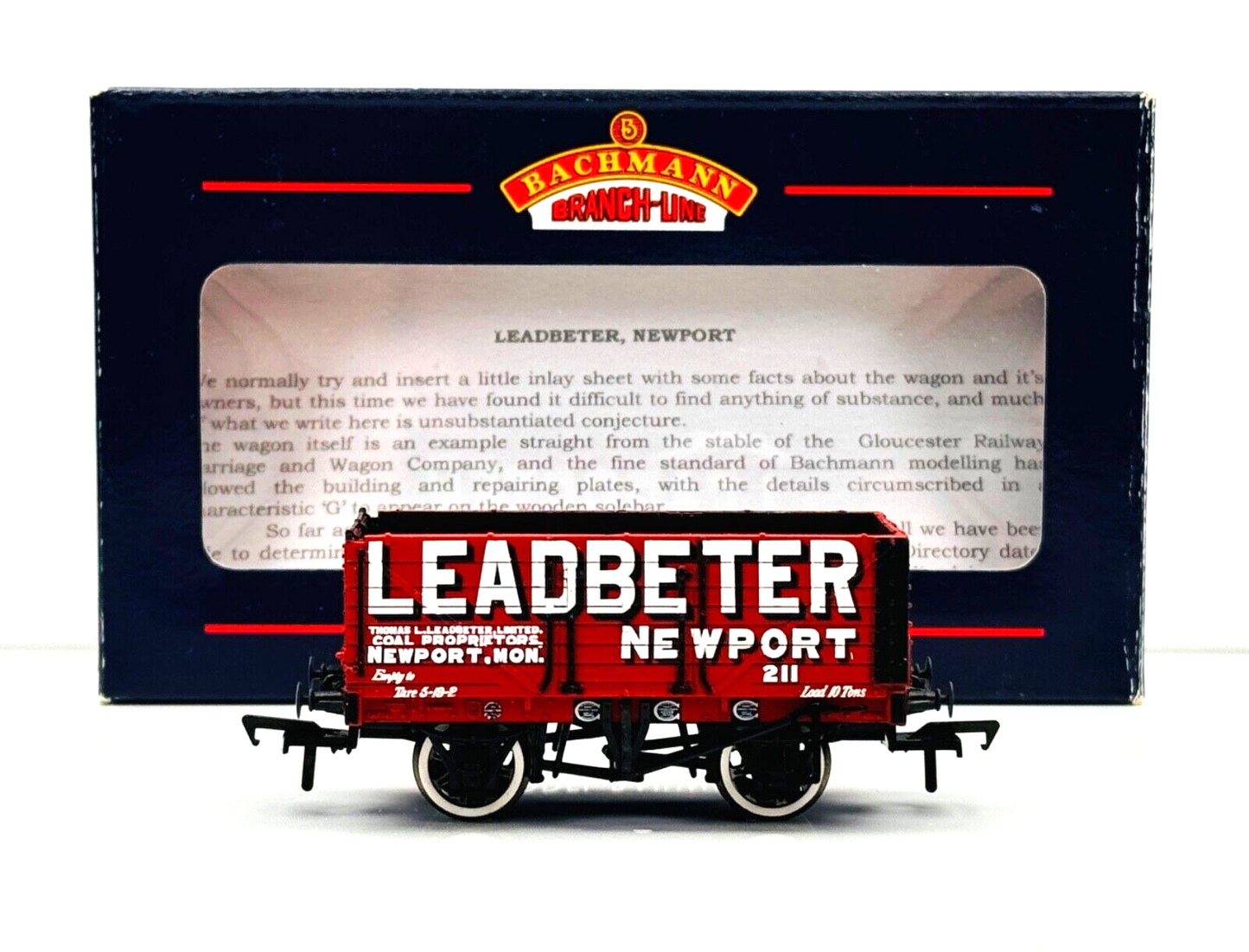 BACHMANN 00 GAUGE - 37-080H - 7 PLANK END DOOR WAGON 'LEADBETER' PONTYPOOL BOXED