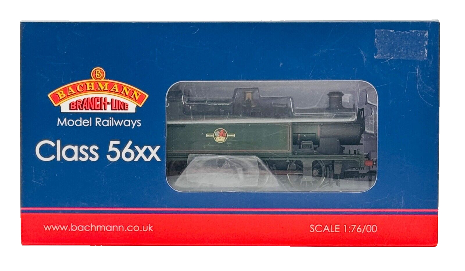 BACHMANN 00 GAUGE - 32-083A - CLASS 56XX TANK 6644 BR LINED GREEN L/CREST BOXED