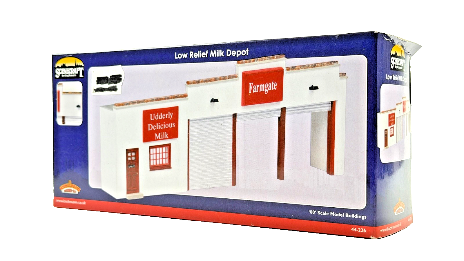 BACHMANN OO GAUGE SCENECRAFT - 44-226 - LOW RELIEF MILK DEPOT - BOXED