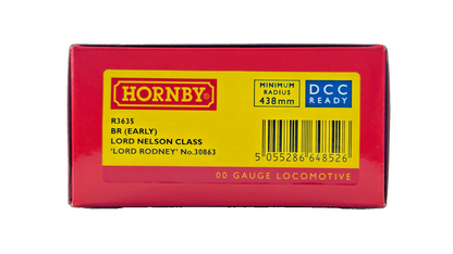 HORNBY OO GAUGE - R3635 - BR (EARLY) LORD NELSON CLASS LORD RODNEY NO.30863