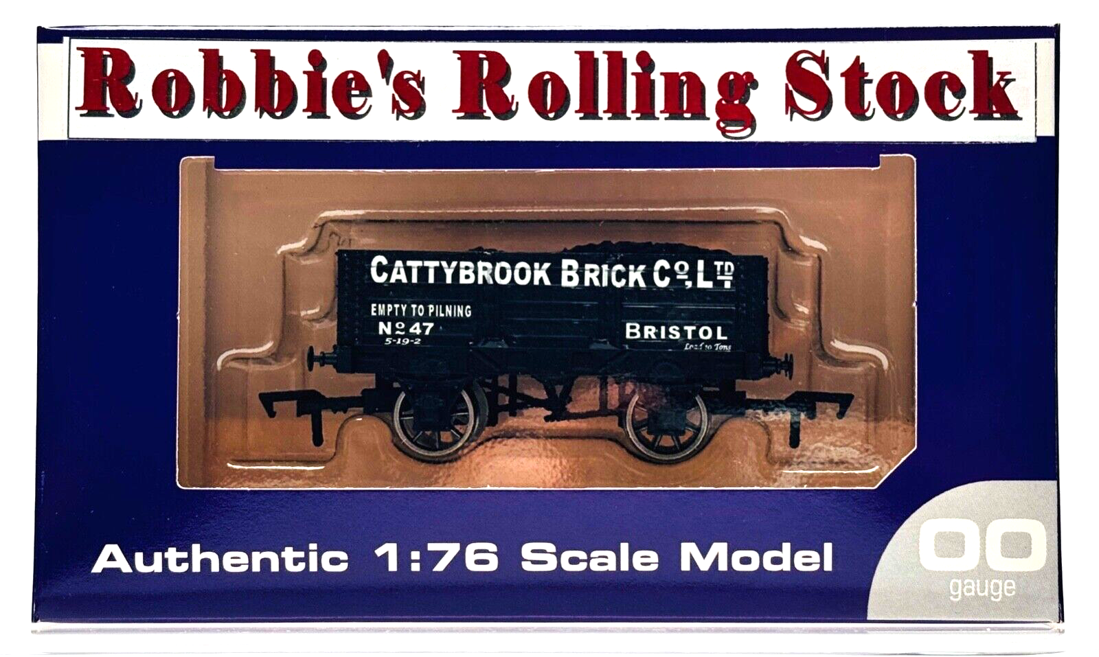 DAPOL 00 GAUGE - CATTYBROOK BRICK CO BRISTOL PLANK WAGON NO.47 (ROBBIES R.STOCK)