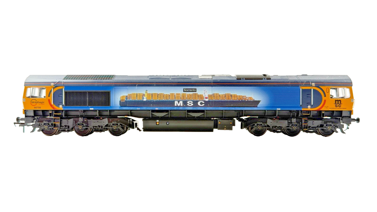 BACHMANN OO GAUGE - 32-727W - CLASS 66 DIESEL 66709 SORRENTO GBRF MSC FOR KERNOW