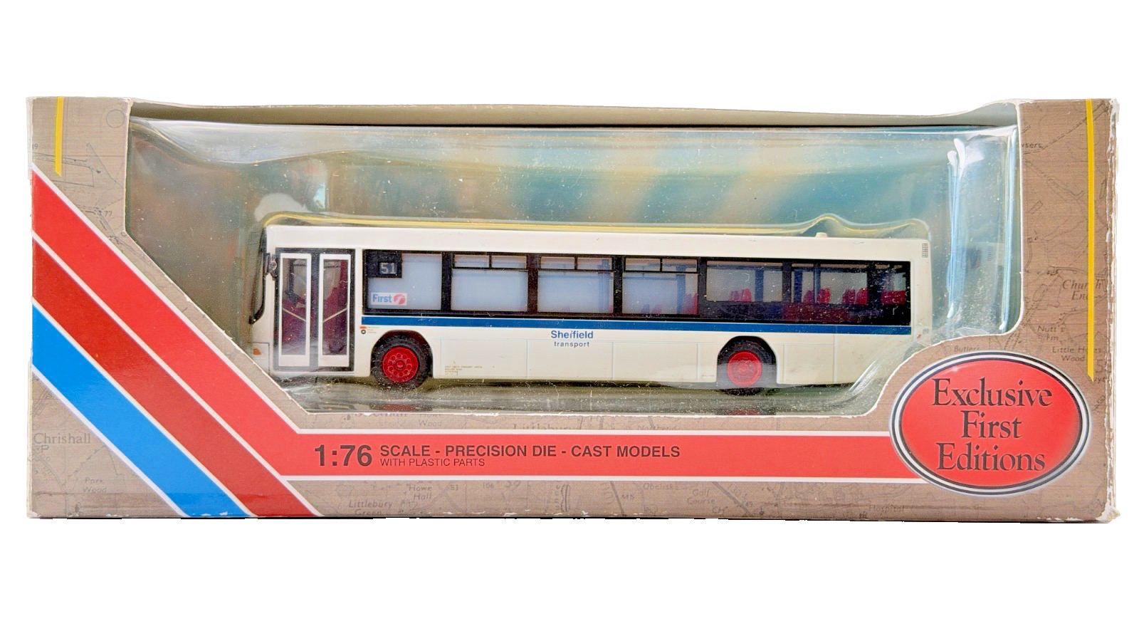 *IMPERFECT* EFE 1/76 SCALE - 27617 - WRIGHT VOLVO RENOWN FIRST SHEFFIELD - BOXED