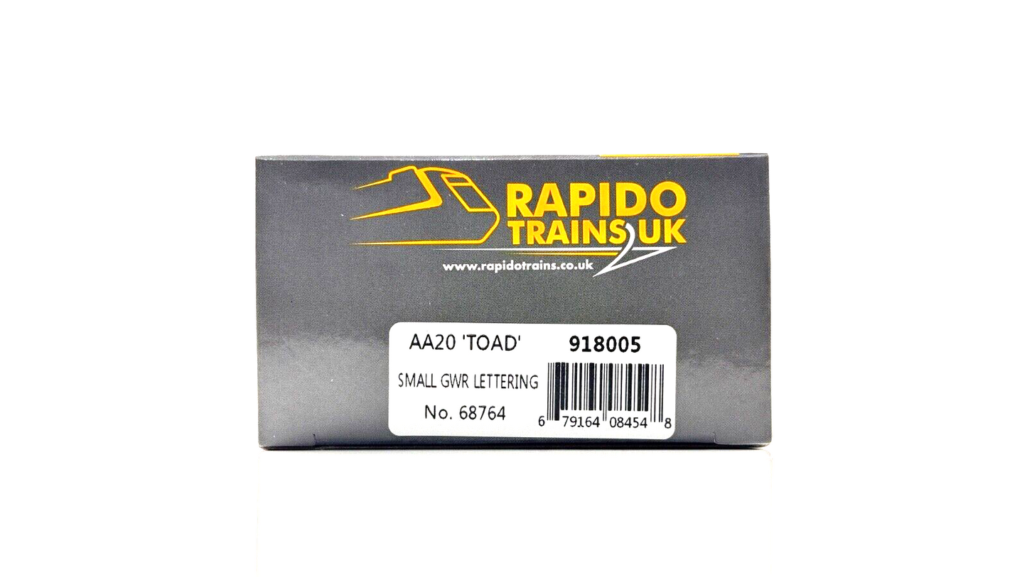 RAPIDO 00 GAUGE - 918005 - AA20 TOAD SMALL GWR LETTERING BRAKE VAN 68764 - BOXED