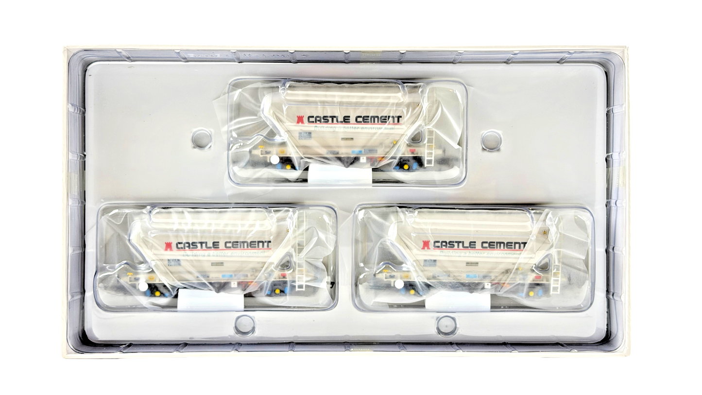 ACCURASCALE OO GAUGE - ACC2030-CS-K - PCA BULK CEMENT WAGONS CASTLE CEMENT