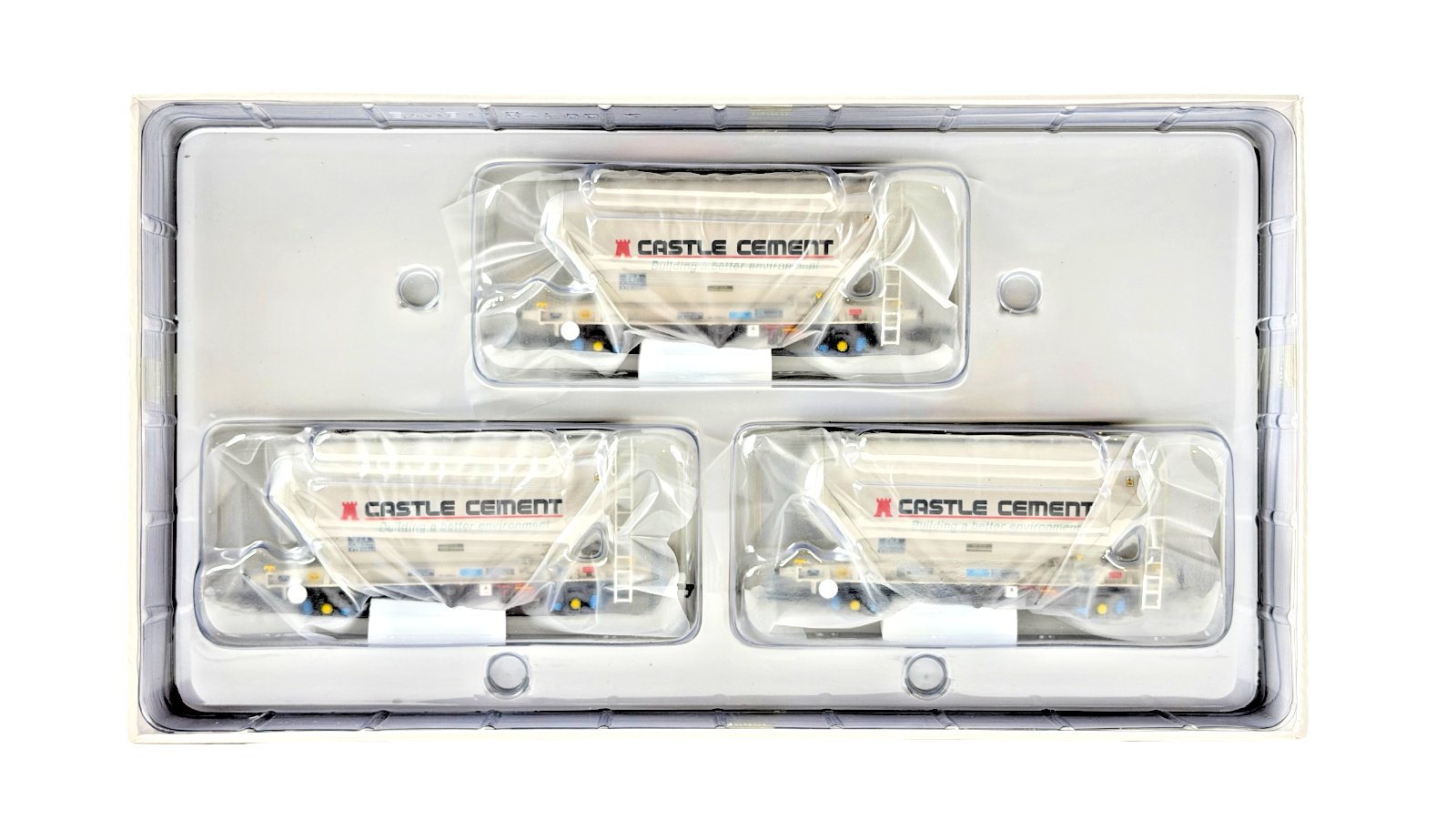 ACCURASCALE OO GAUGE - ACC2030-CS-K - PCA BULK CEMENT WAGONS CASTLE CEMENT