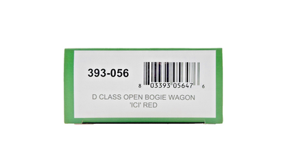 BACHMANN OO9 SCALE - 393-056 - D CLASS OPEN BOGIE WAGON ICI RED